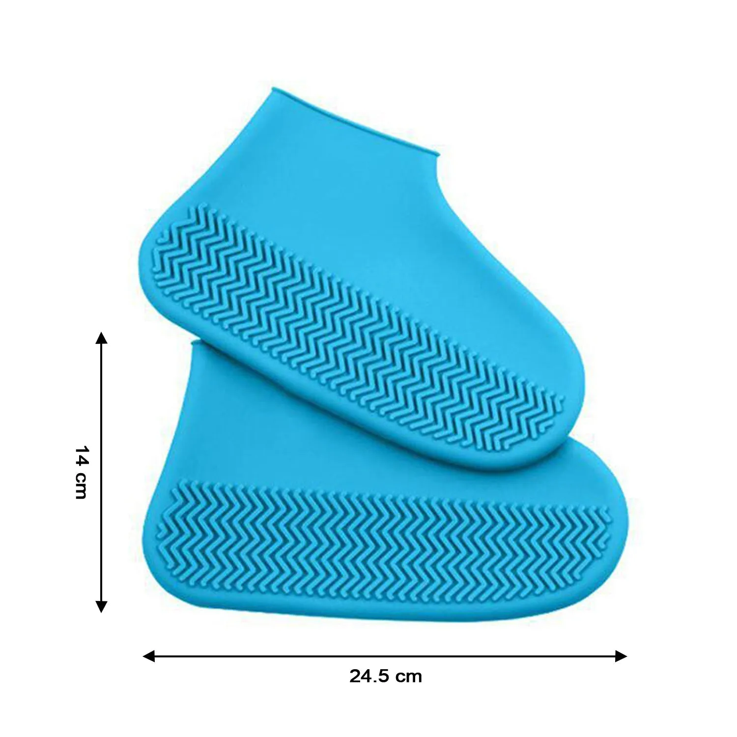 4867 Non-Slip Silicone Rain Reusable Anti skid Waterproof Fordable Boot Shoe Cover (Mix Color)