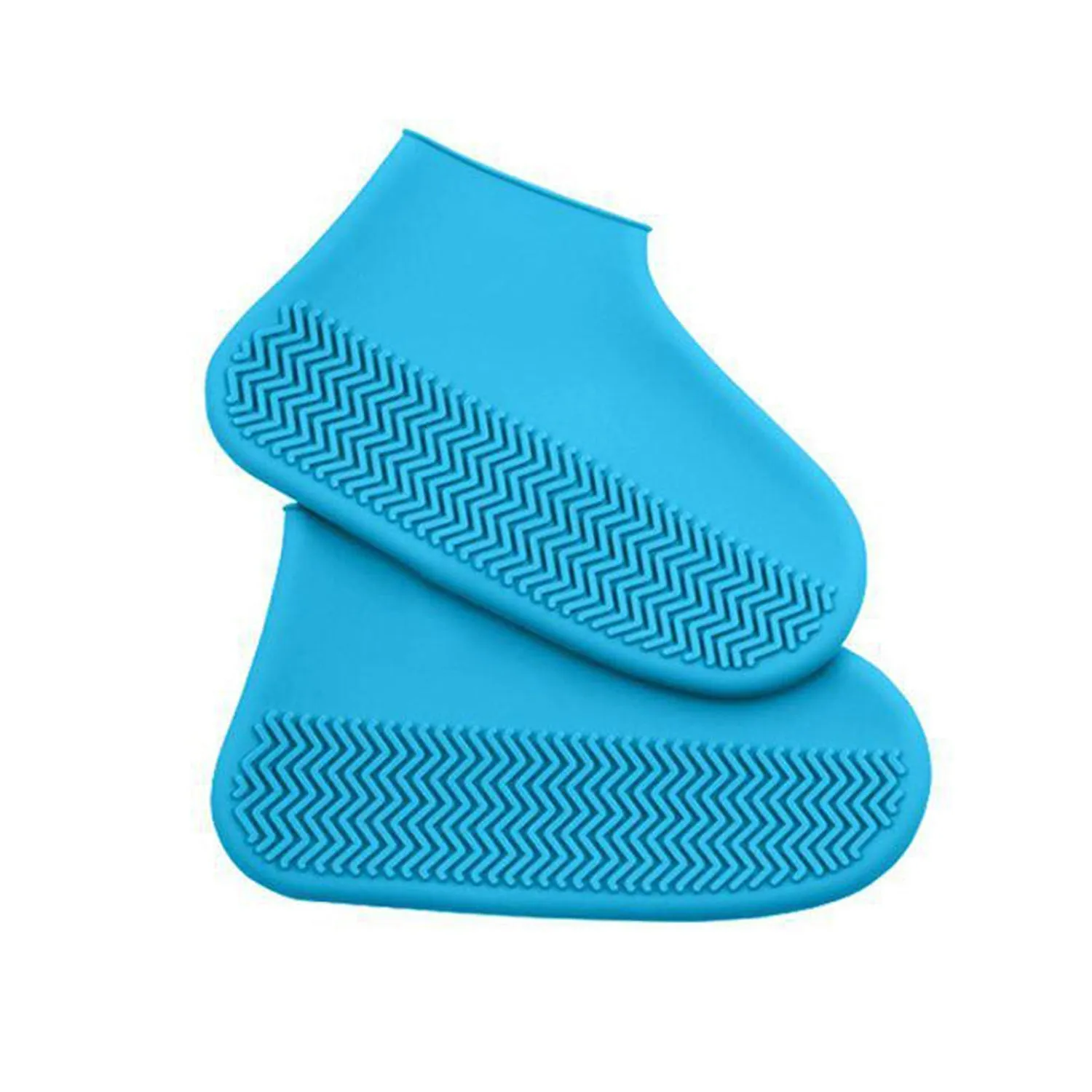 4867 Non-Slip Silicone Rain Reusable Anti skid Waterproof Fordable Boot Shoe Cover (Mix Color)