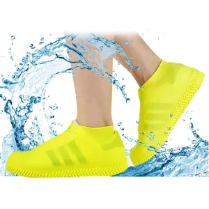 4867A NON-SLIP SILICONE RAIN REUSABLE ANTI SKID WATERPROOF FORDABLE BOOT SHOE COVER (MEDIUM/ Mix Color)