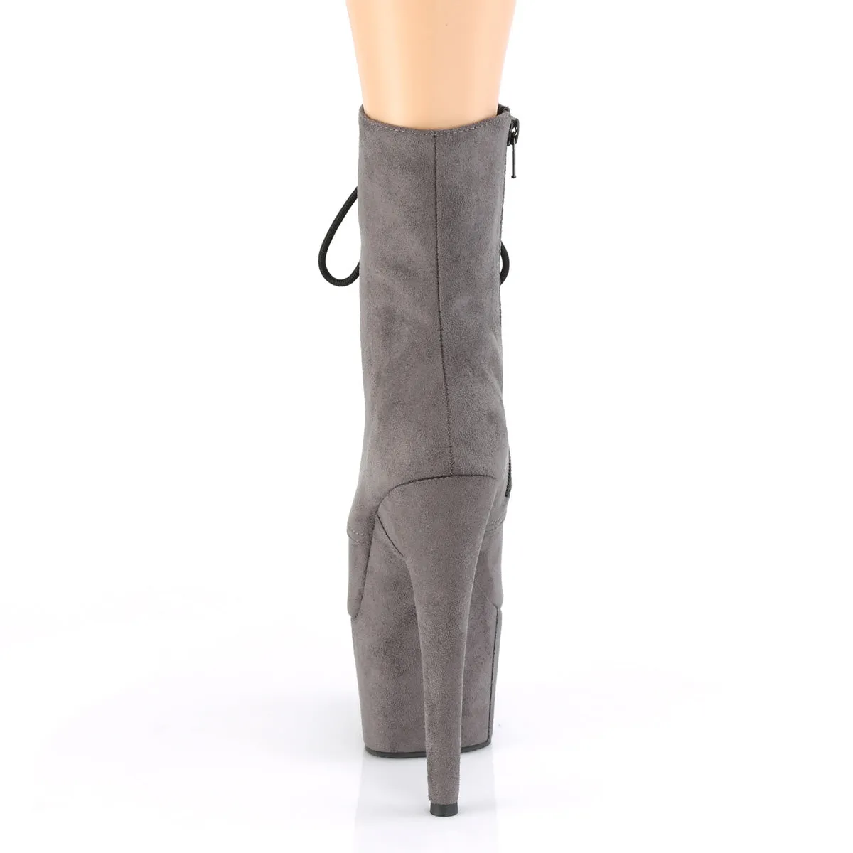 ADORE-1020FS Pleaser Grey Faux Suede Sexy Platform Shoes (Pole Dancing Heels)