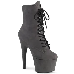 ADORE-1020FS Pleaser Grey Faux Suede Sexy Platform Shoes (Pole Dancing Heels)
