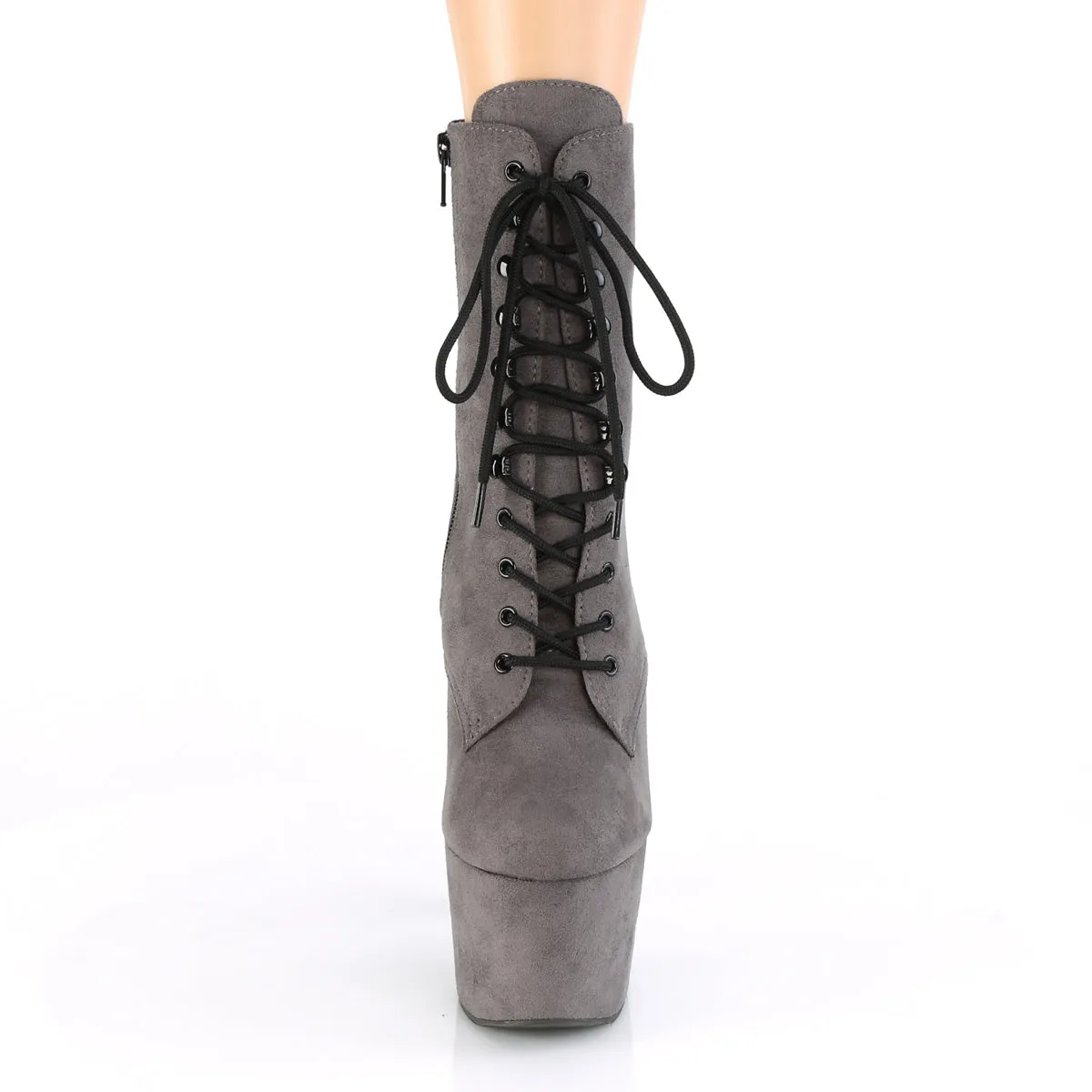 ADORE-1020FS Pleaser Grey Faux Suede Sexy Platform Shoes (Pole Dancing Heels)