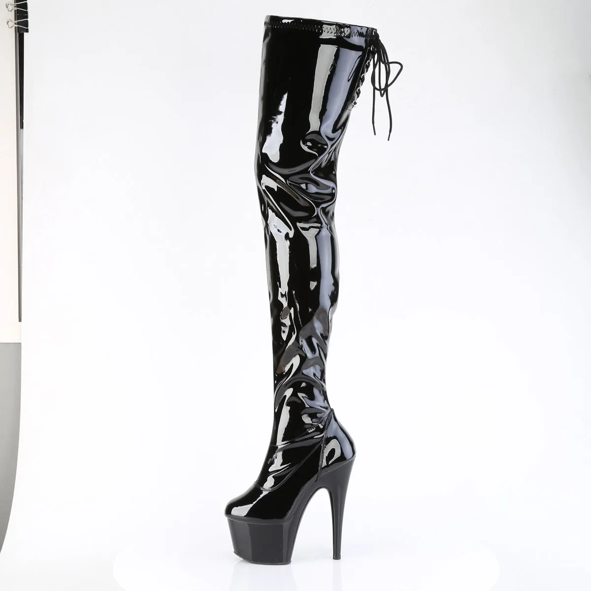 ADORE-4000SLT Pleaser Black Patent Sexy Platform Shoes (Pole Dancing Heels)