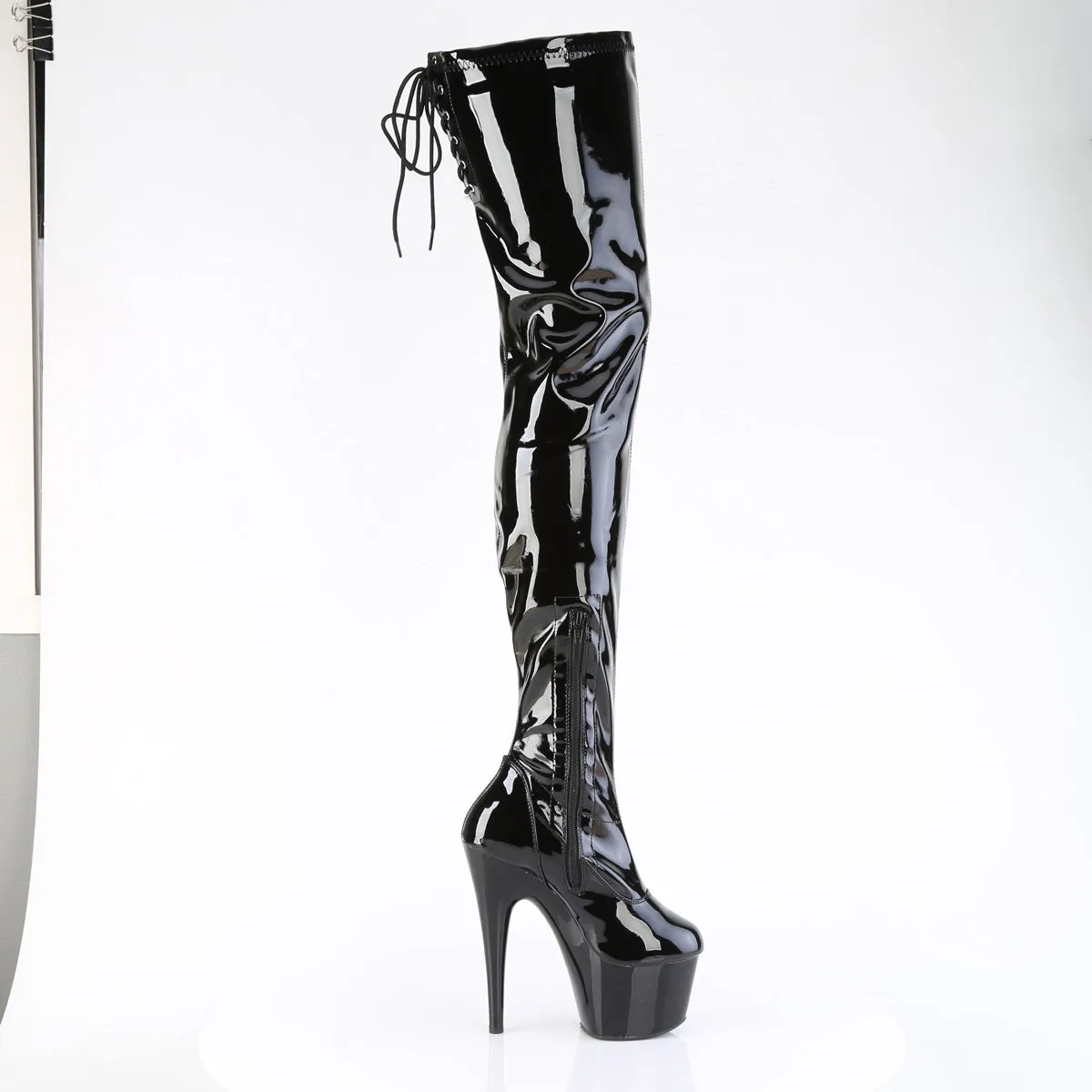 ADORE-4000SLT Pleaser Black Patent Sexy Platform Shoes (Pole Dancing Heels)