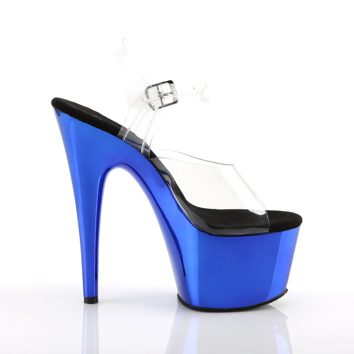 ADORE-708 Pleaser Clear/Blue Sexy Platform Shoes (Pole Dancing Heels)