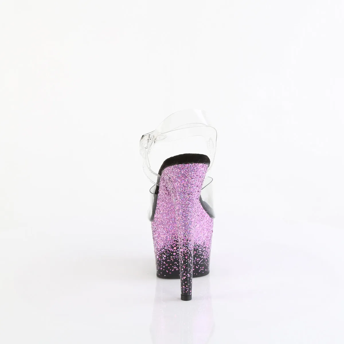 ADORE-708SS Pleaser Clear/Purple Sexy Platform Shoes (Pole Dancing Heels)