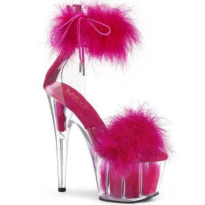 ADORE-724F Pleaser Clear/Hot Pink Sexy Platform Shoes (Pole Dancing Heels)