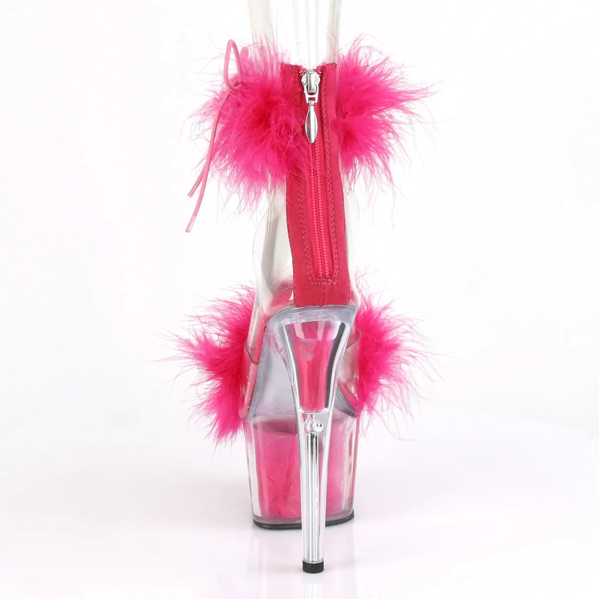 ADORE-724F Pleaser Clear/Hot Pink Sexy Platform Shoes (Pole Dancing Heels)