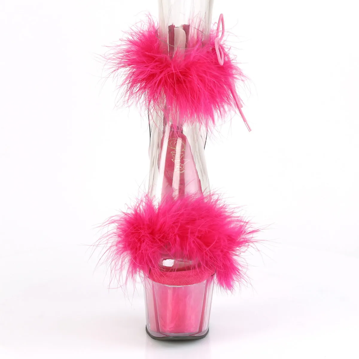 ADORE-724F Pleaser Clear/Hot Pink Sexy Platform Shoes (Pole Dancing Heels)