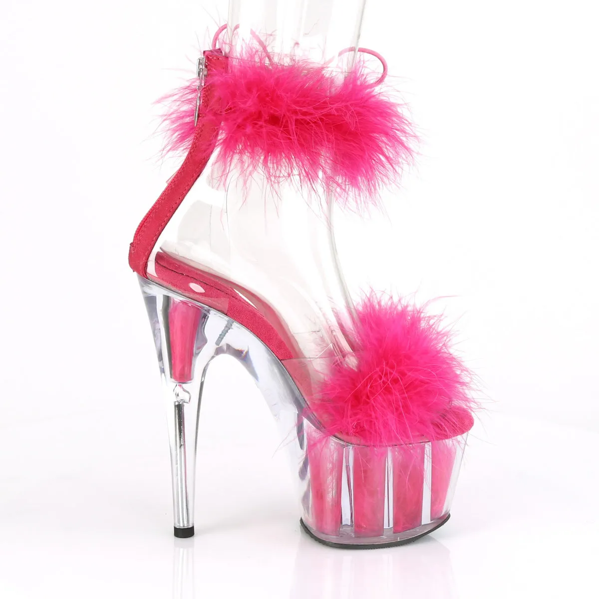ADORE-724F Pleaser Clear/Hot Pink Sexy Platform Shoes (Pole Dancing Heels)