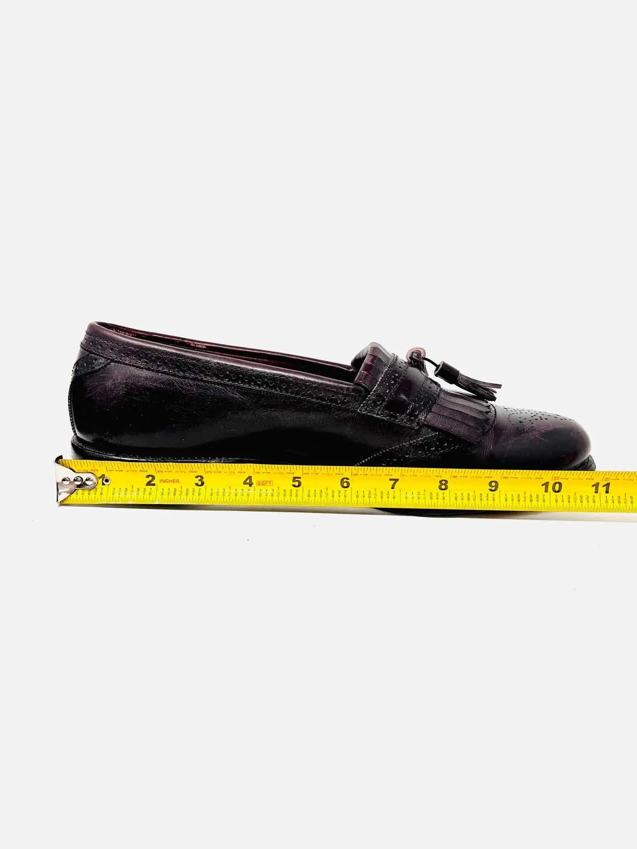 Allen Edmonds Size 9.5 Chocolate Tassled Leather AS IS Men's Loafers- Men's