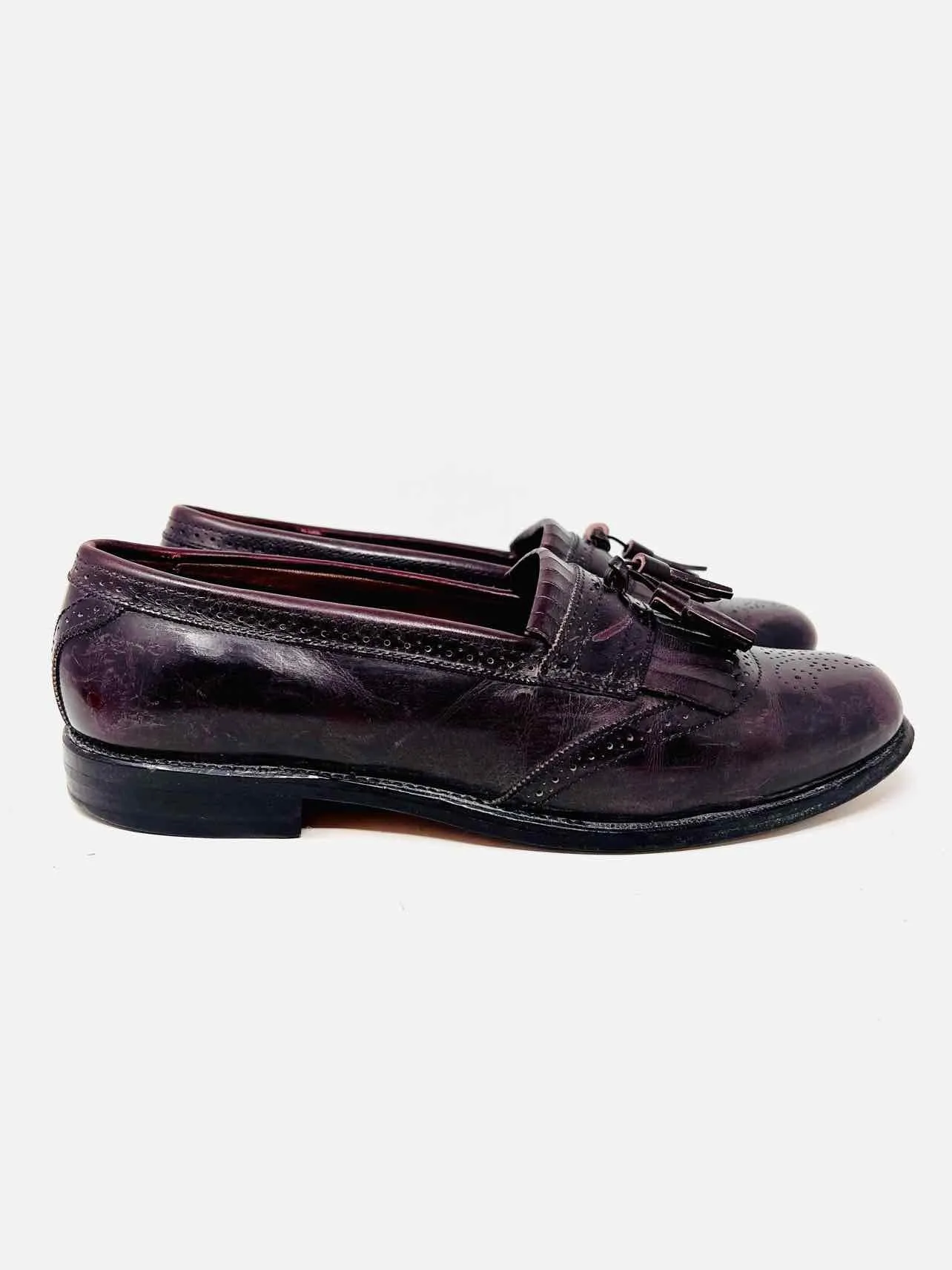 Allen Edmonds Size 9.5 Chocolate Tassled Leather AS IS Men's Loafers- Men's