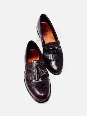Allen Edmonds Size 9.5 Chocolate Tassled Leather AS IS Men's Loafers- Men's