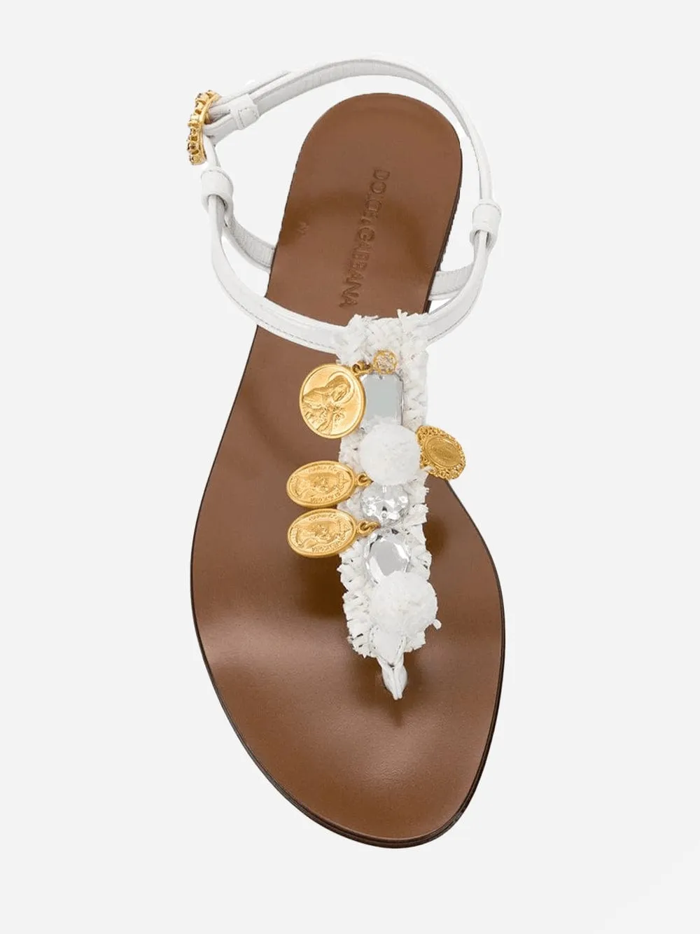 Coin Embellished Sandals