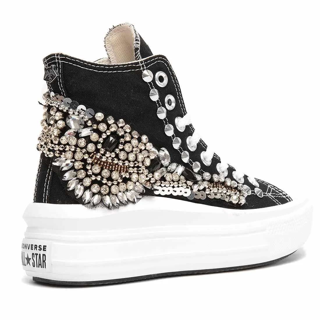Converse All Star Alte Move con Gioielli - Nere