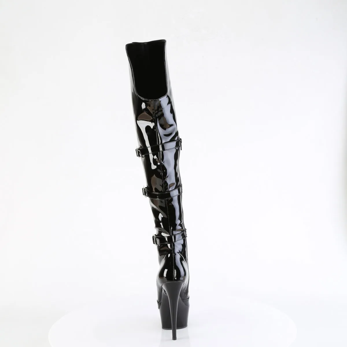 DELIGHT-3018 Pleaser Black Patent Sexy Platform Shoes (Pole Dancing Heels)