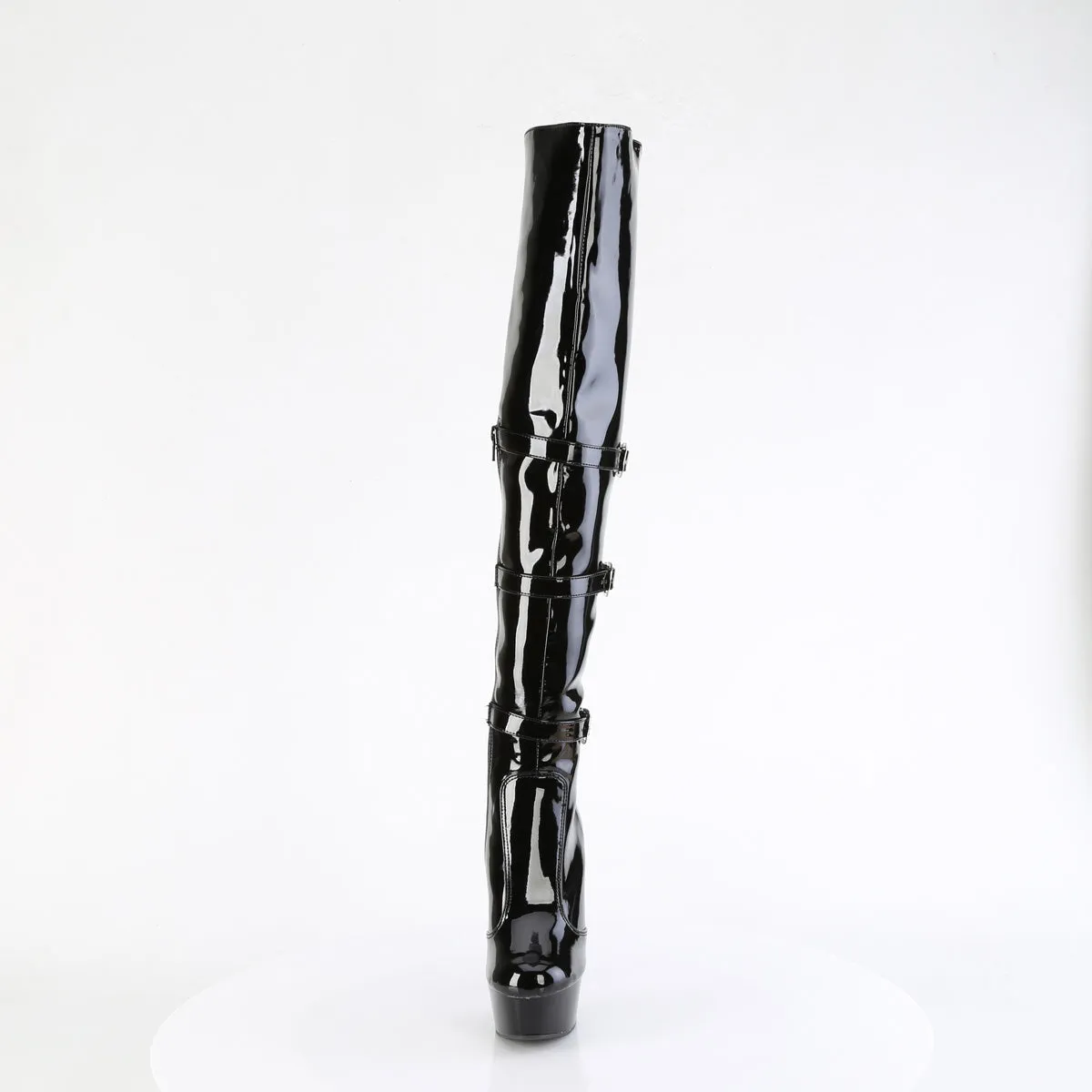 DELIGHT-3018 Pleaser Black Patent Sexy Platform Shoes (Pole Dancing Heels)