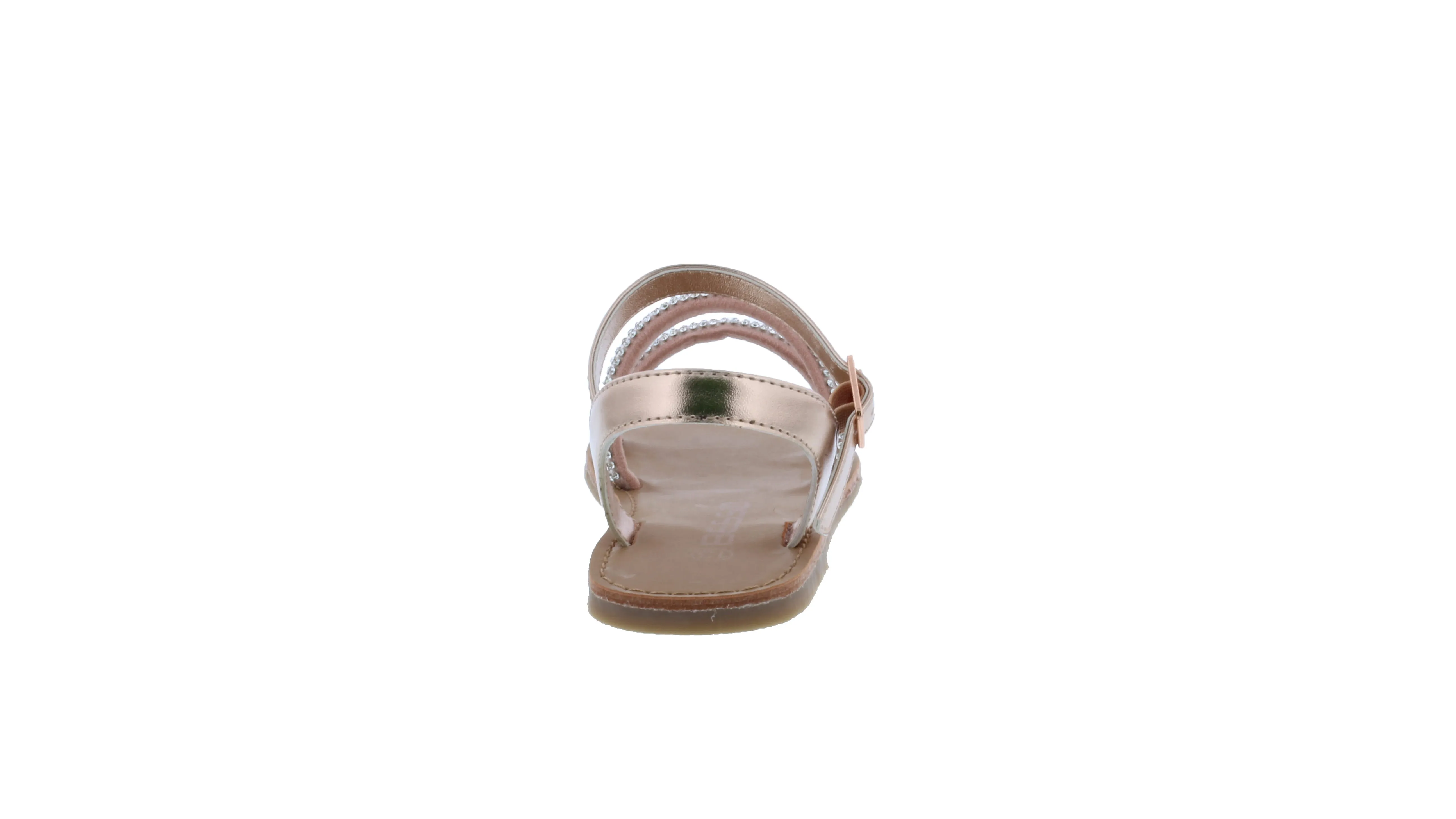 Girls Double Strap Vamp Rhinestone Sandal