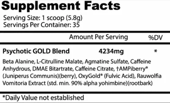 Insane Labz Psychotic Gold