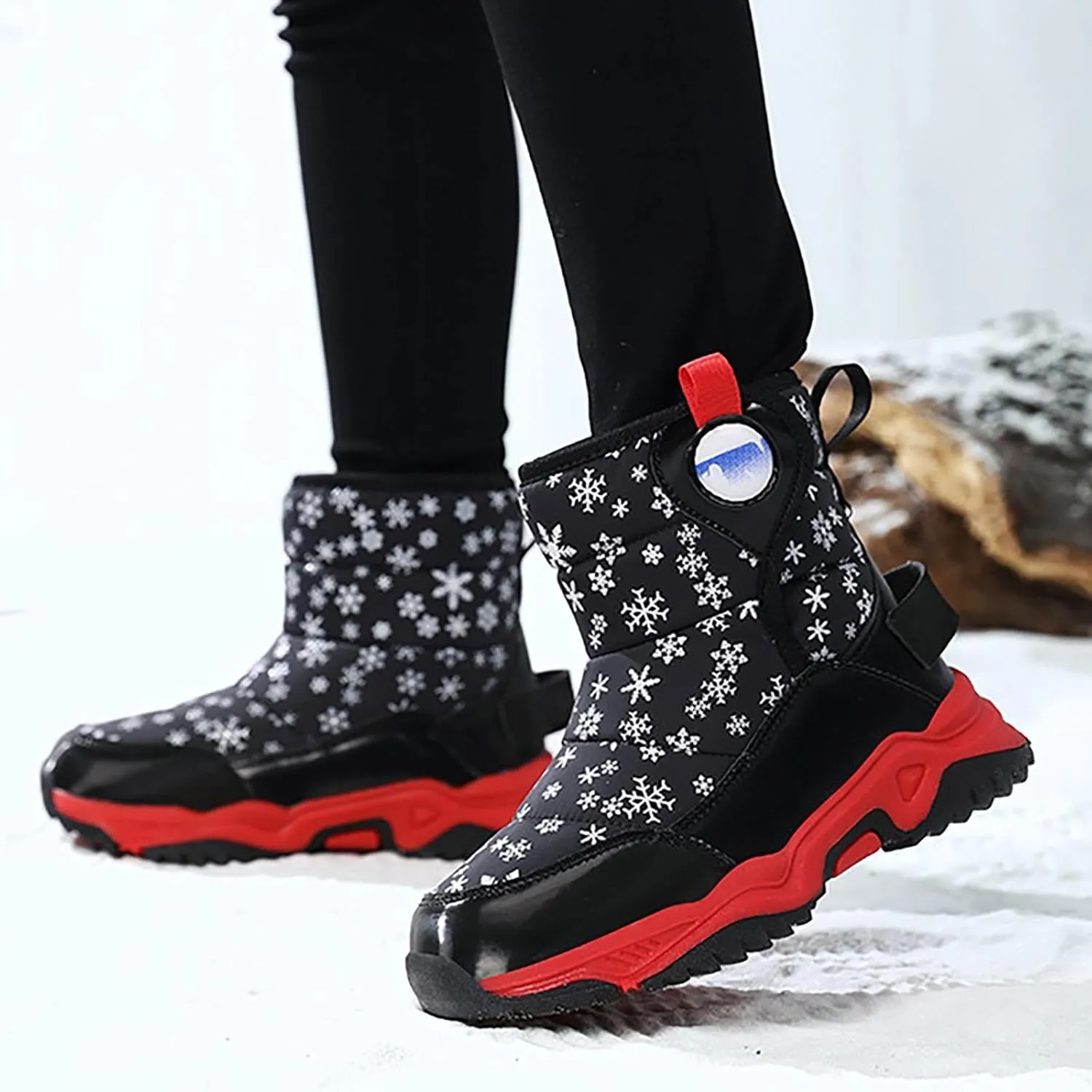 Kids Girls Insulated Fr Winter Warm Snow Boots Size 6 Boots Toddler Water Proof Shoes Girls Big Kids Snow Shoes