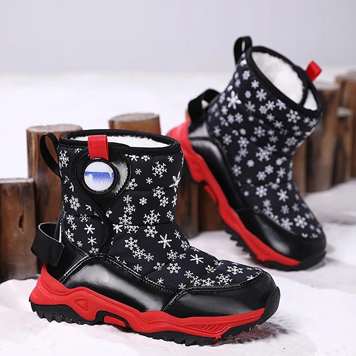 Kids Girls Insulated Fr Winter Warm Snow Boots Size 6 Boots Toddler Water Proof Shoes Girls Big Kids Snow Shoes