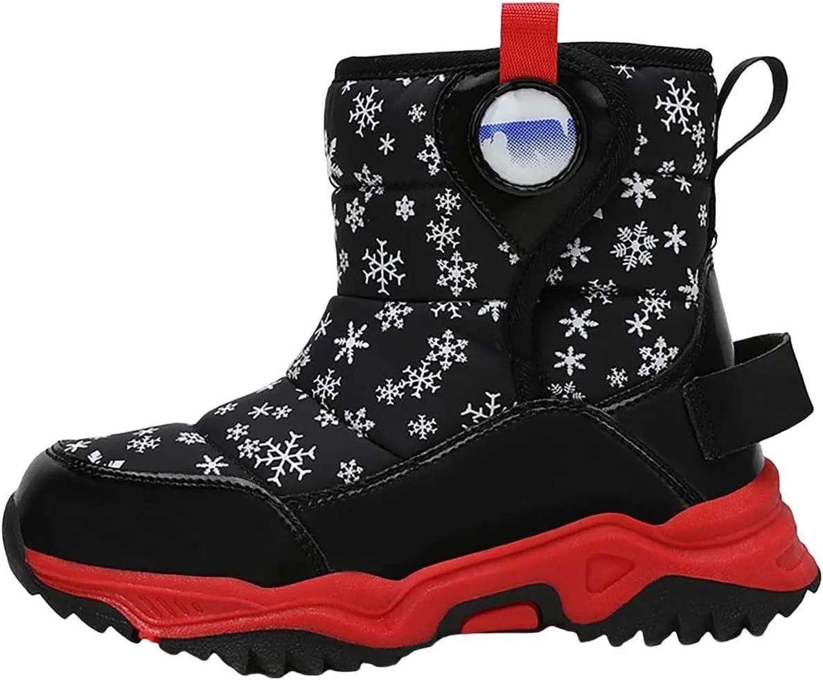 Kids Girls Insulated Fr Winter Warm Snow Boots Size 6 Boots Toddler Water Proof Shoes Girls Big Kids Snow Shoes