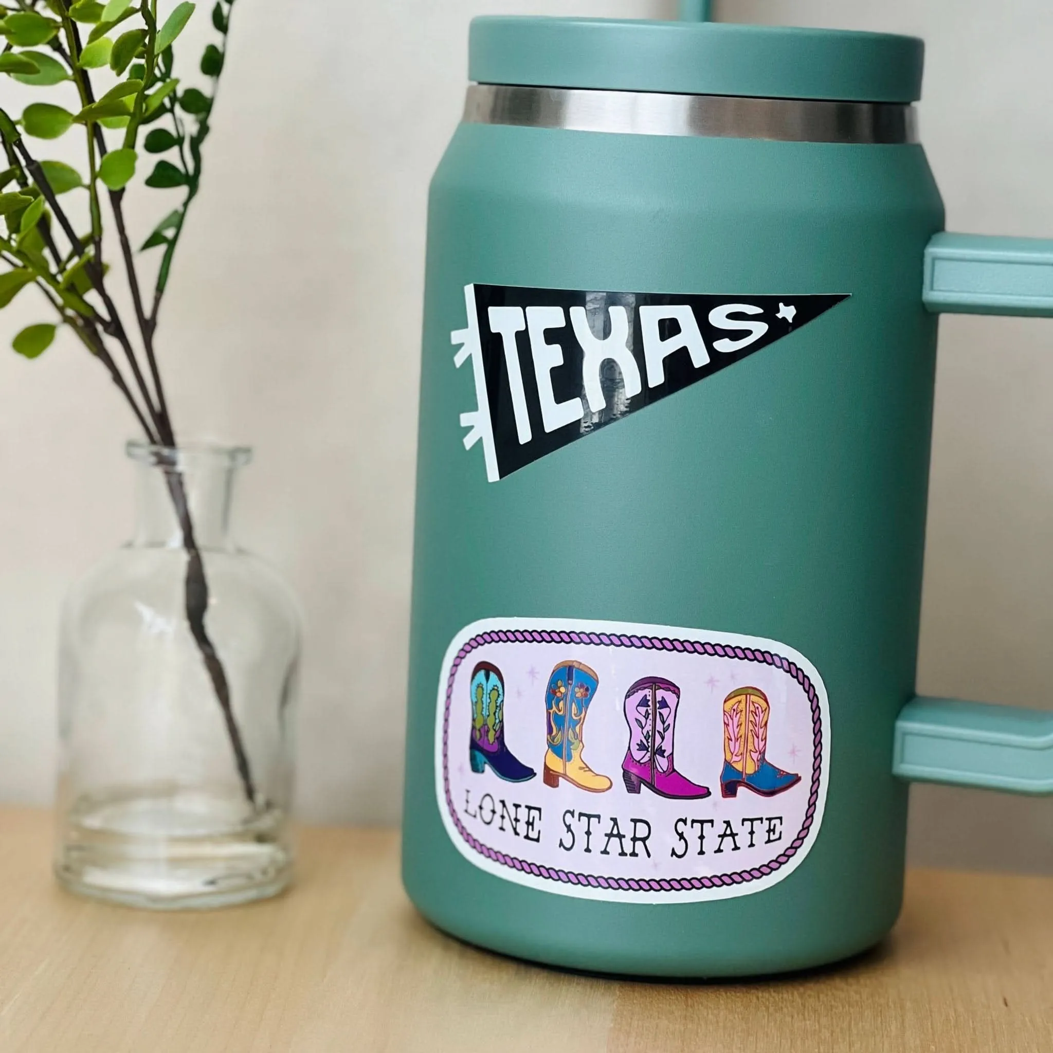 Lone Star State Buckle Boots Texas Sticker