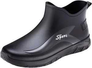 Men's Waterproof Rubber Boots Ankle Rain Boots Mud Booties Gardening Farming Camping Fishing Sports Shoes