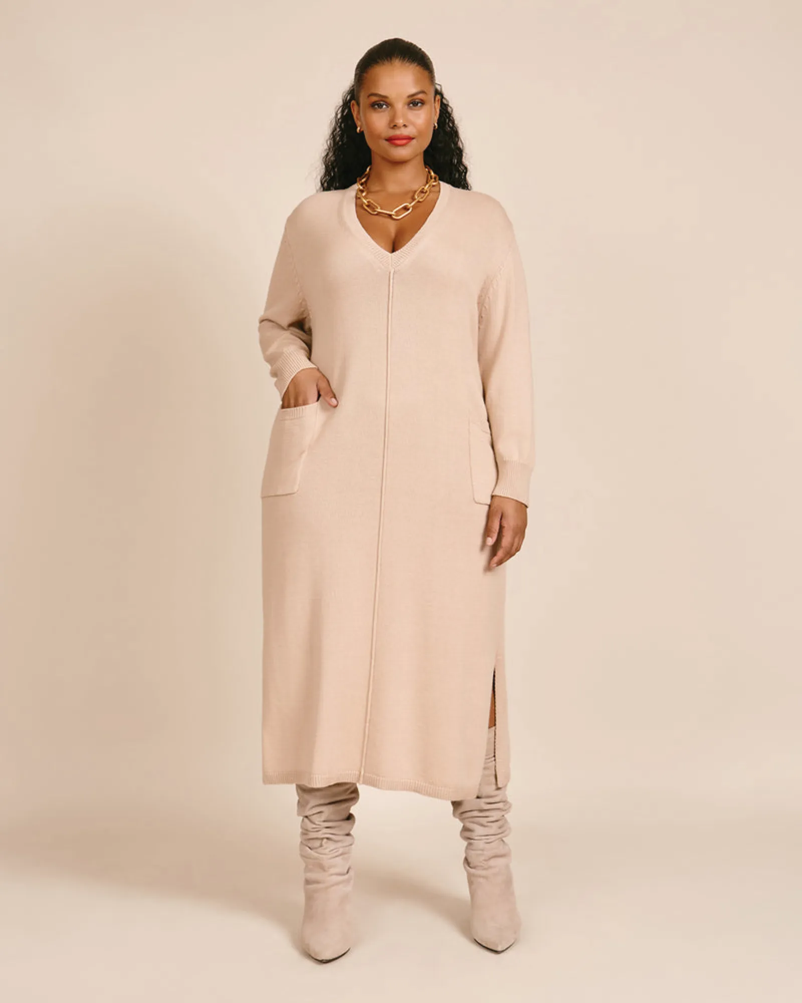 Nola Dress | Oatmeal