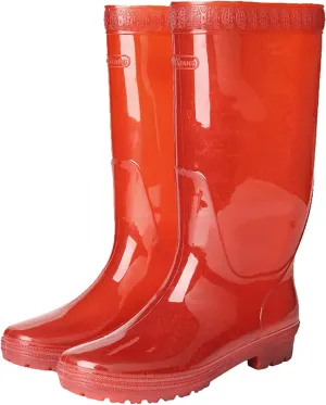 Rain Boots Women Tall Waterproof Mens Grounded Footwear Summer Booties 2024 Slip On Barefoot Shoes Women's Mid Calf Rain Boots Waterproof Lightweight Black Boots