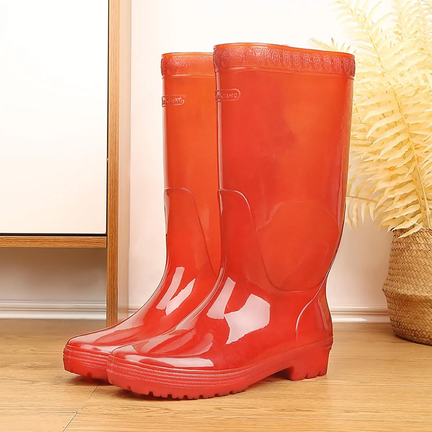 Rain Boots Women Tall Waterproof Mens Grounded Footwear Summer Booties 2024 Slip On Barefoot Shoes Women's Mid Calf Rain Boots Waterproof Lightweight Black Boots