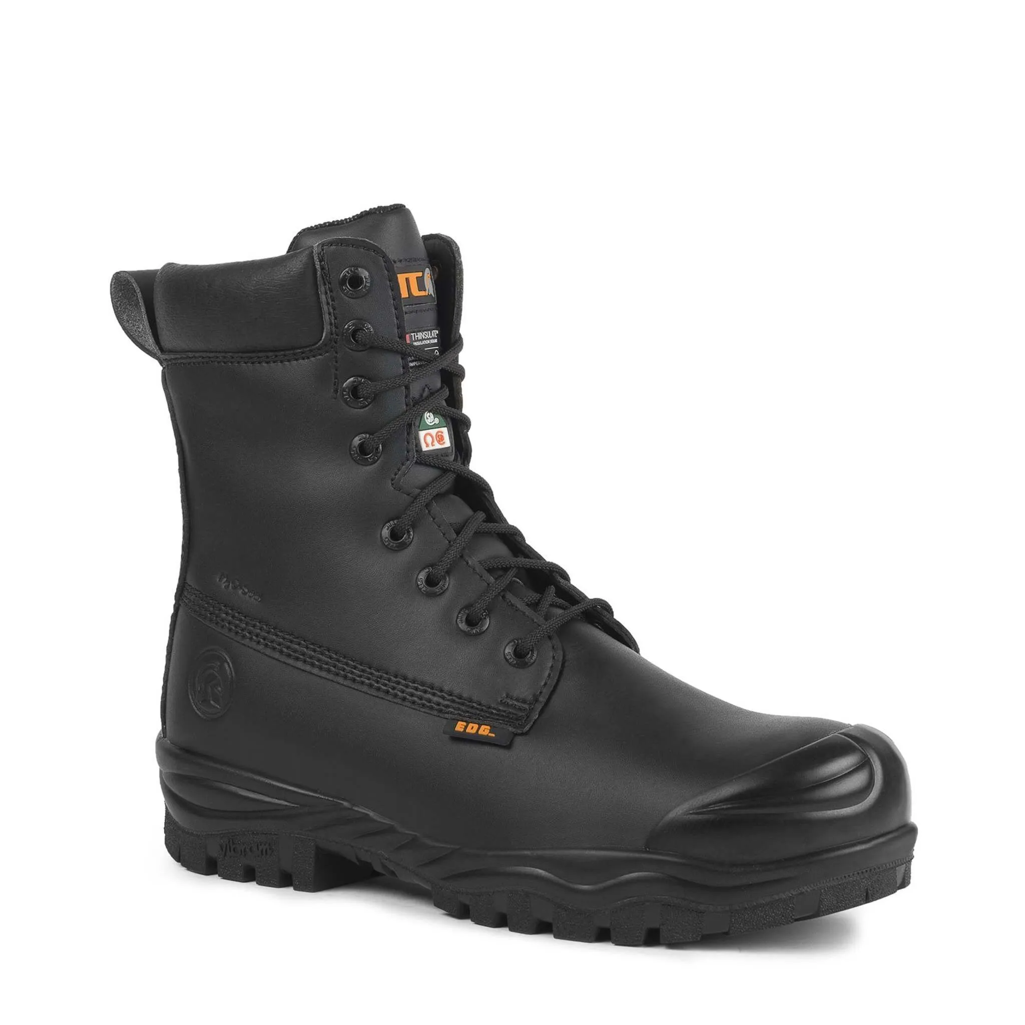 STC Men's 8" Maska Safety Work Boots | Vegan Chemtech Microfiber, Waterproof, Composite Toe, Vibram Fire & Ice Sole, Electric Shock & Puncture Resistant | Sizes 6-14