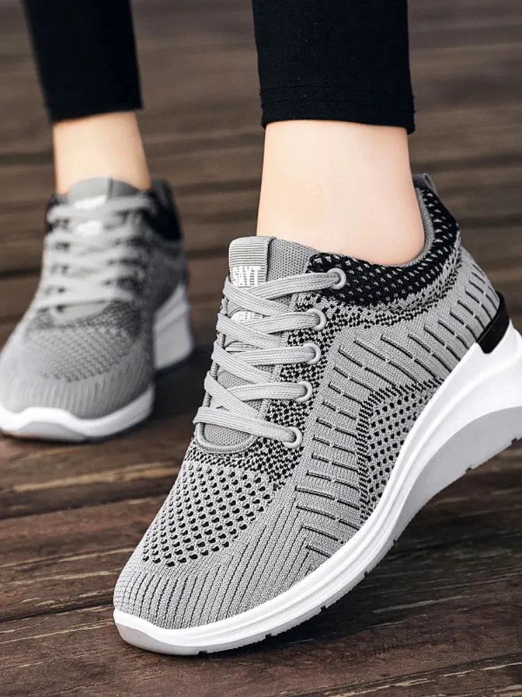 Women Casual Height Increasing Sport Wedge Sneakers