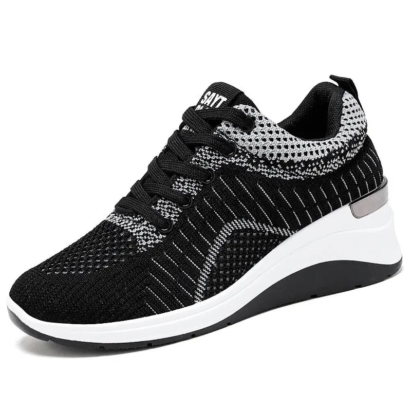 Women Casual Height Increasing Sport Wedge Sneakers